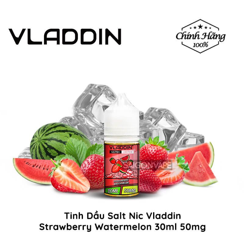  Vladdin Strawberry Watermelon Salt 30ml Tinh Dầu Vape Chính Hãng 