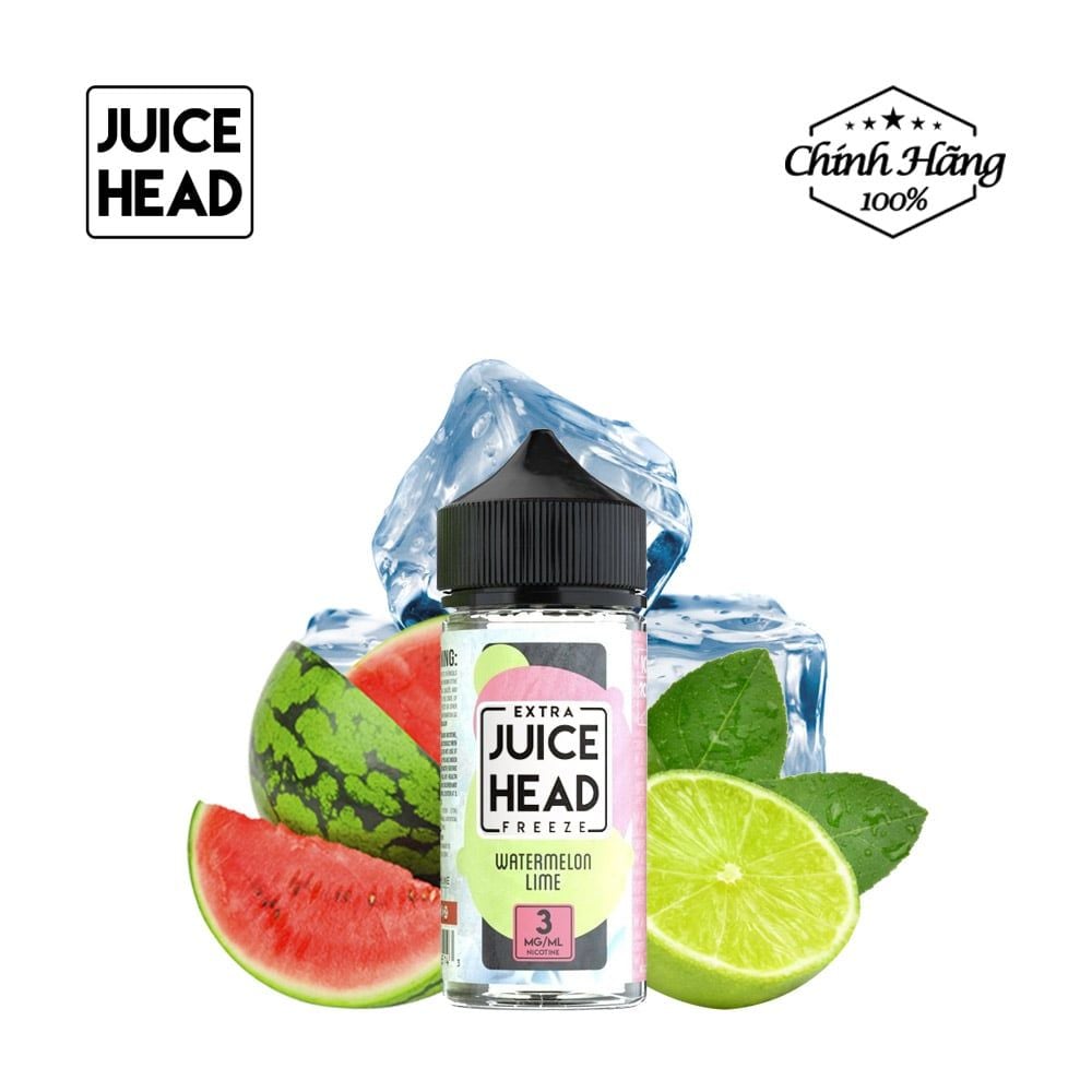 Vape Pod Juice Head Extra Freeze Watermelon Lime 100ml Chính Hãng