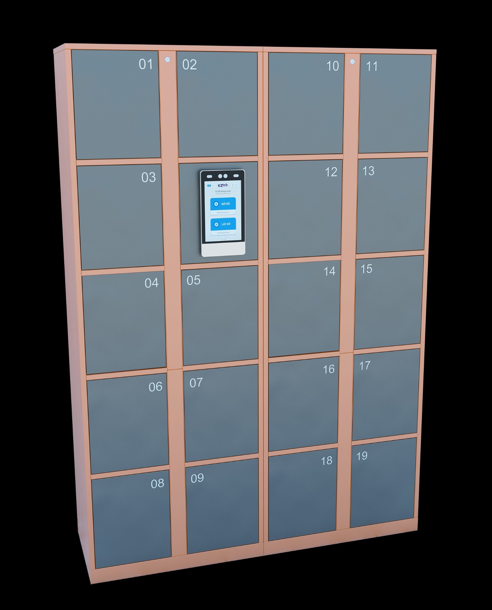 Tủ Locker nhận diện khuôn mặt KZ-LCI.F1- Hệ tủ độc lặp – Ilocker
