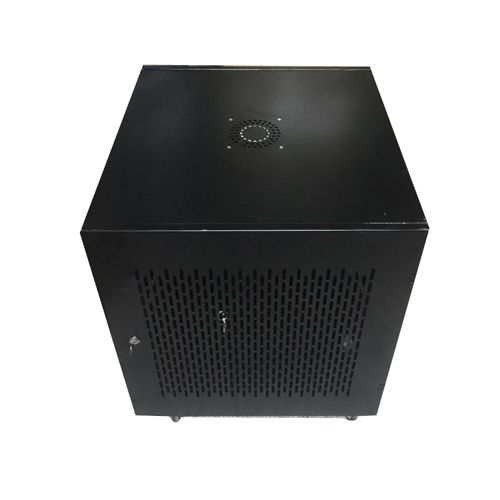 Tủ Rack 8U sâu 400-600mm cửa lưới màu đen - sơn tĩnh điện – KZTEK SOLUTION