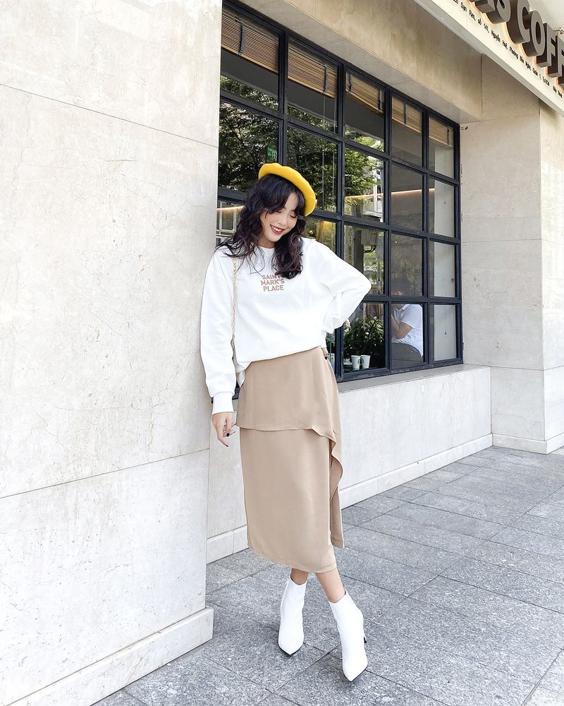 Chân váy công sở ôm xẻ sau thiết kế cơ bản vải tuyết mưa loại 1 màu đen có  túi 2 bên CVOD008 giá sỉ giá bán buôn  Thị Trường Sỉ