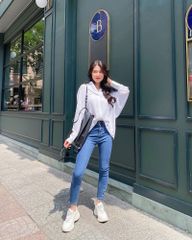 MIEU Quần Jean Skinny Was Đan Dây - GF02