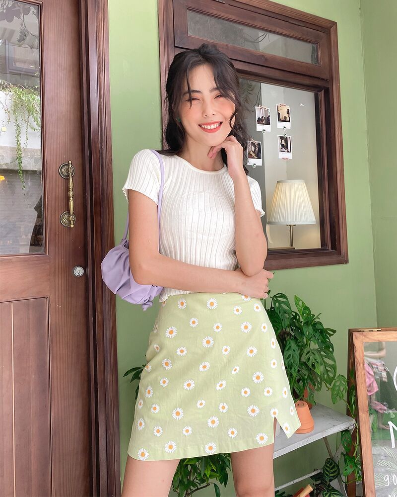 Chân váy hoa nhí chấm bi midi vintage ảnh thật  BigBuy360  bigbuy360vn