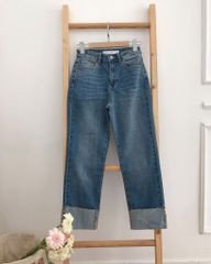 Jeans ống đứng gập lai to - GN13