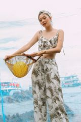 Quần culottes trơn dài (Kem lá) - HM12_Kem