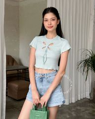 Áo thun Croptop Cut Out Cánh Bướm - KJL02