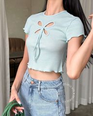 Áo thun Croptop Cut Out Cánh Bướm - KJL02