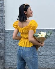 Áo kiểu cột nơ peplum - JJL21