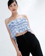 Áo dây croptop bèo tầng - JAU13