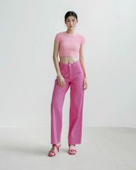 Quần Jeans suông màu ống rộng - JJL01