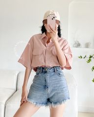 Quần short jeans lai tua dài - JS01