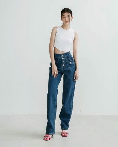 Quần jeans suông túi hộp - JJ21