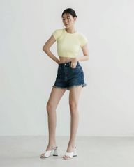 Quần short jeans lai tua dài - JS01