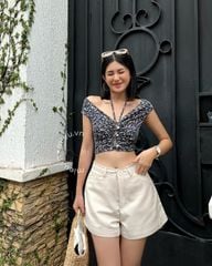 Quần short kaki lưng cao - HA01