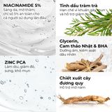  Bộ serum giảm mụn, sáng da, mờ thâm, thu nhỏ lỗ chân lông, làm dịu da cho nam Niacinamide 5%+Zinc 1% Men Stay Simplicity 