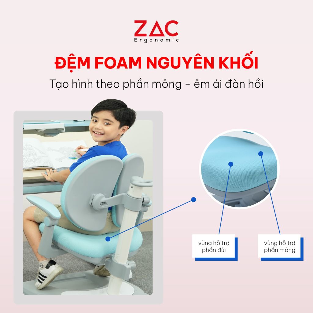 Ghế ZAC Kids Y003 Blue