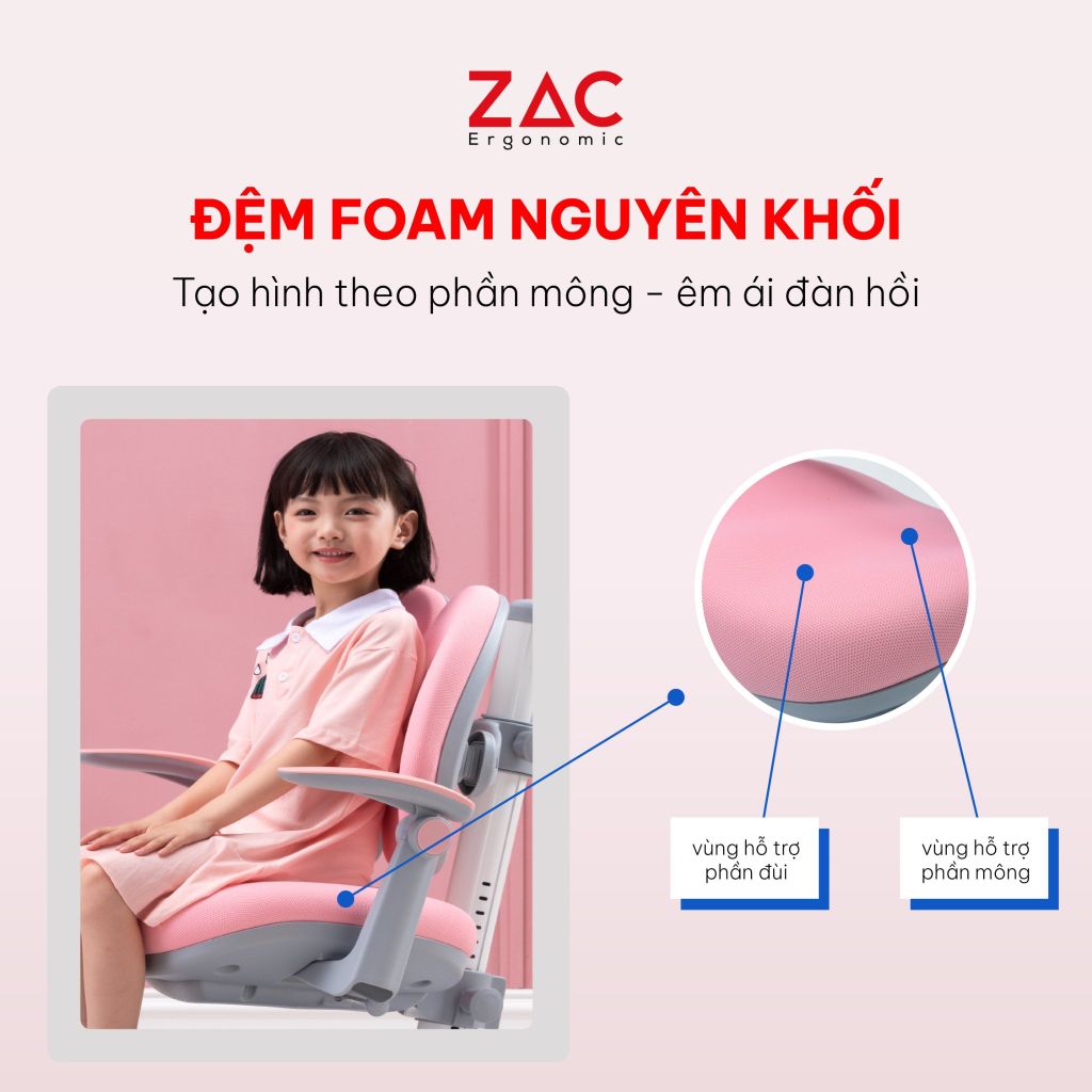 Ghế ZAC Kids Y003 Pink