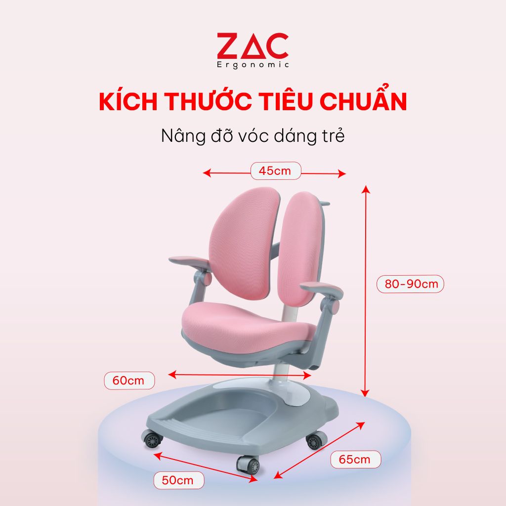 Ghế ZAC Kids Y003 Pink