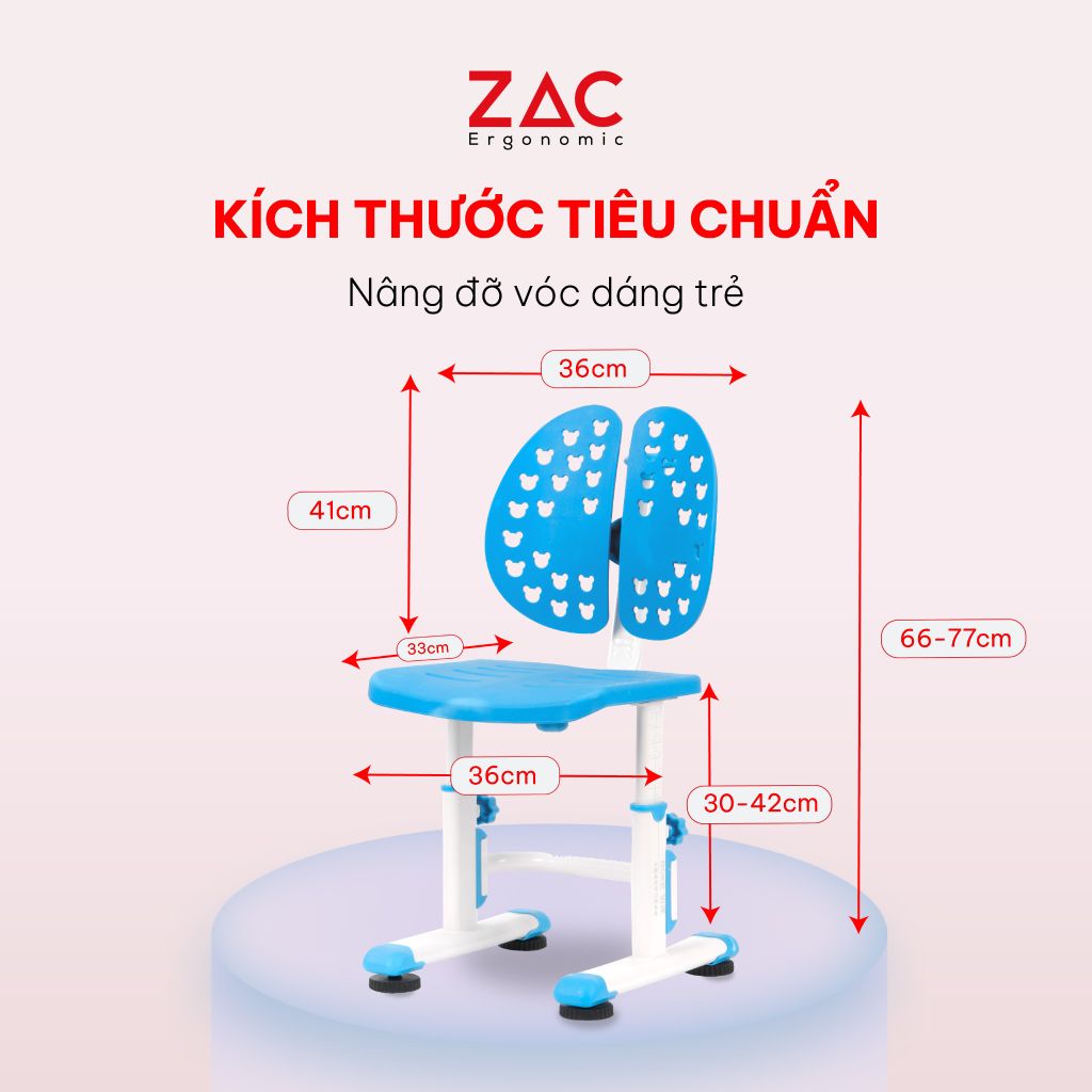 Combo Bàn Ghế ZAC Kids BK0301 Blue