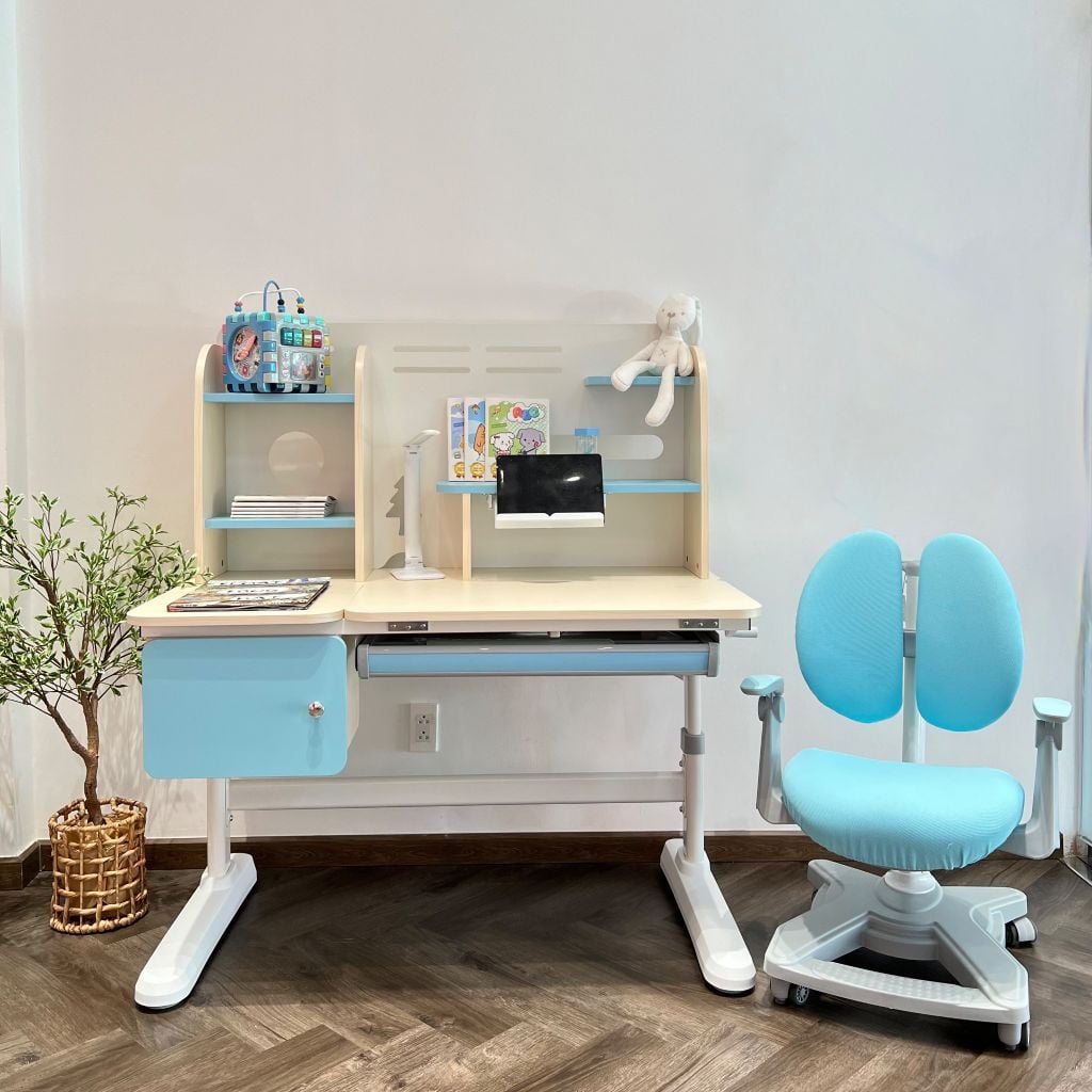 Combo Bàn Ghế ZAC Kids QJ120 và Y001 Blue