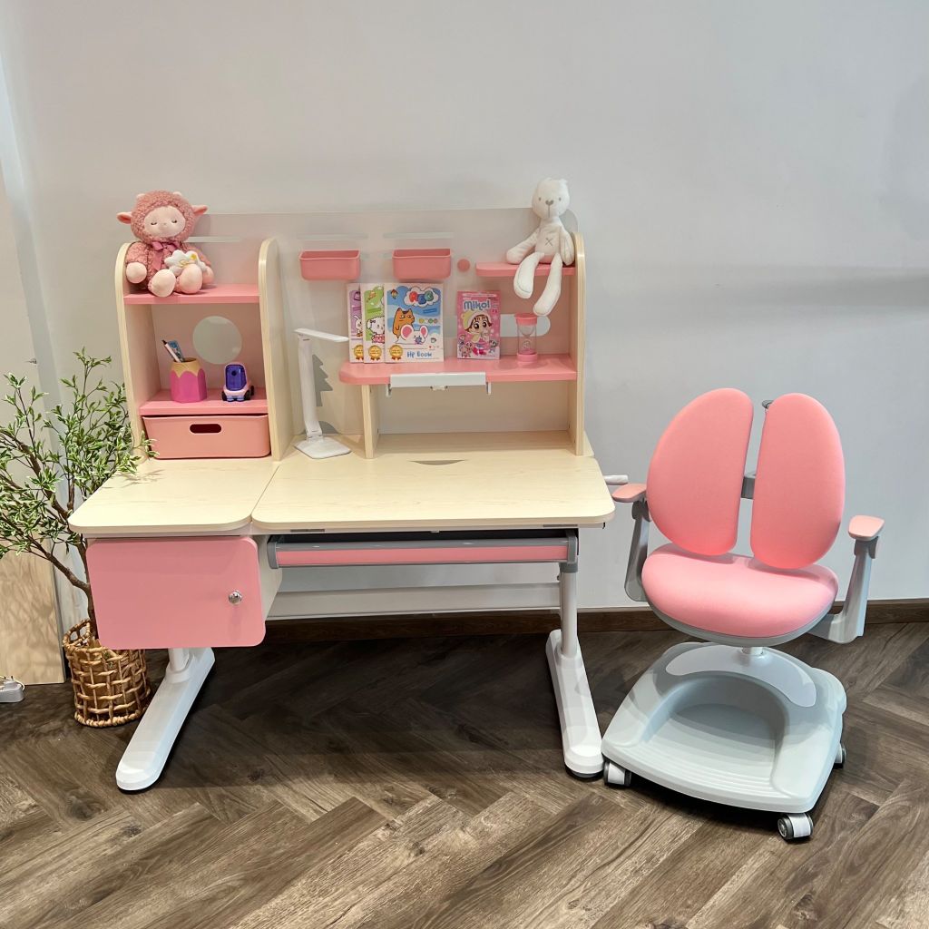 Combo Bàn Ghế ZAC Kids QJ120T và Y003 Pink