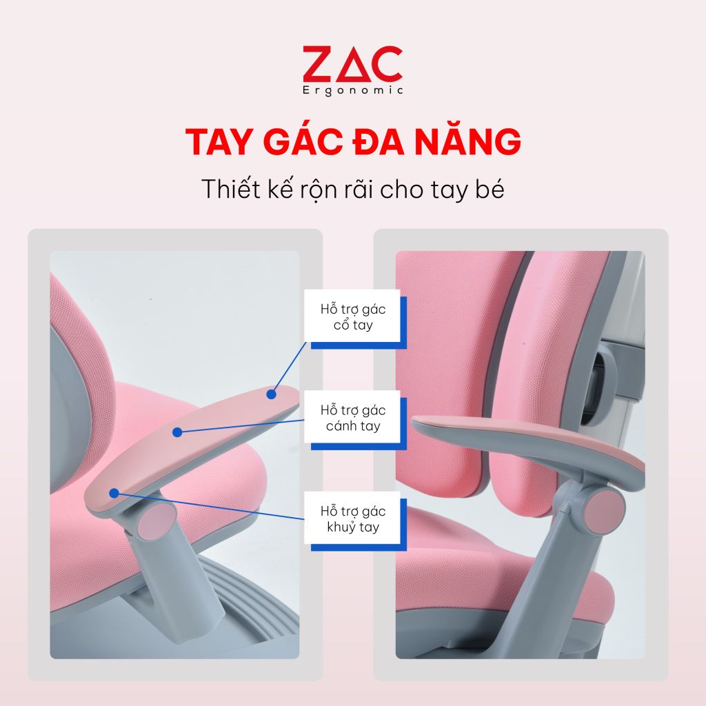 Combo Bàn Ghế ZAC Kids GJHH120T và Y003 Pink