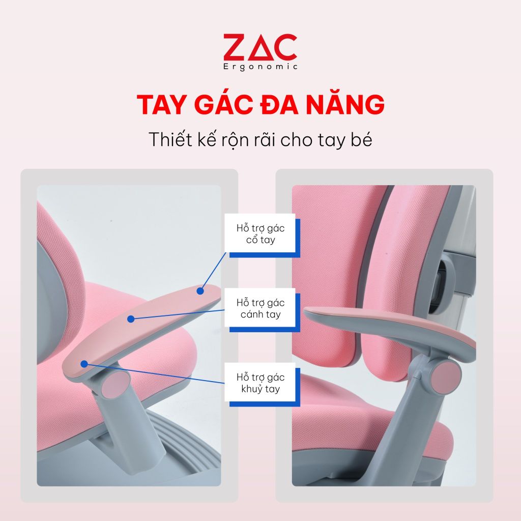 Combo Bàn Ghế ZAC Kids QJ120T và Y003 Pink