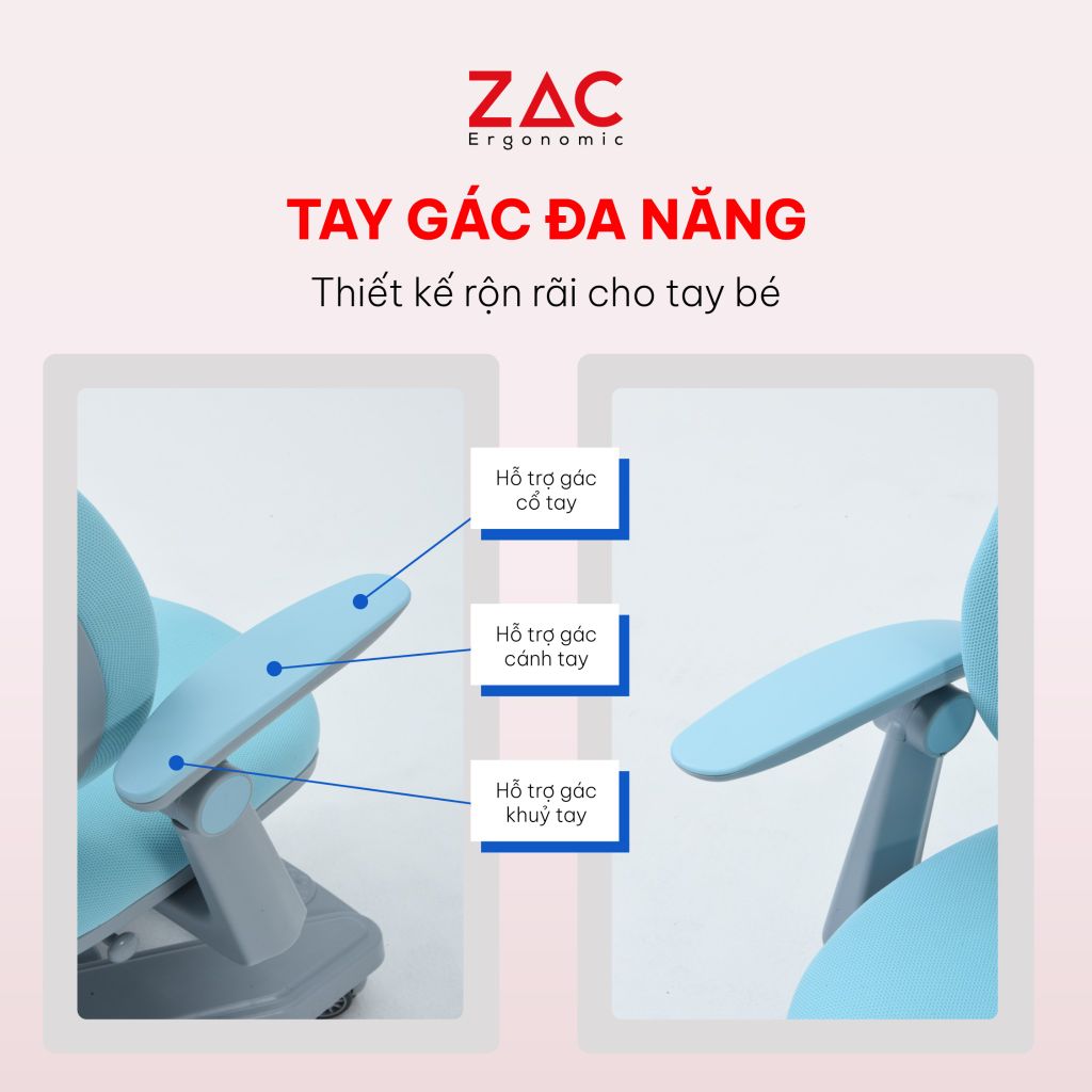 Combo Bàn Ghế ZAC Kids MLK90 và Y001 Blue