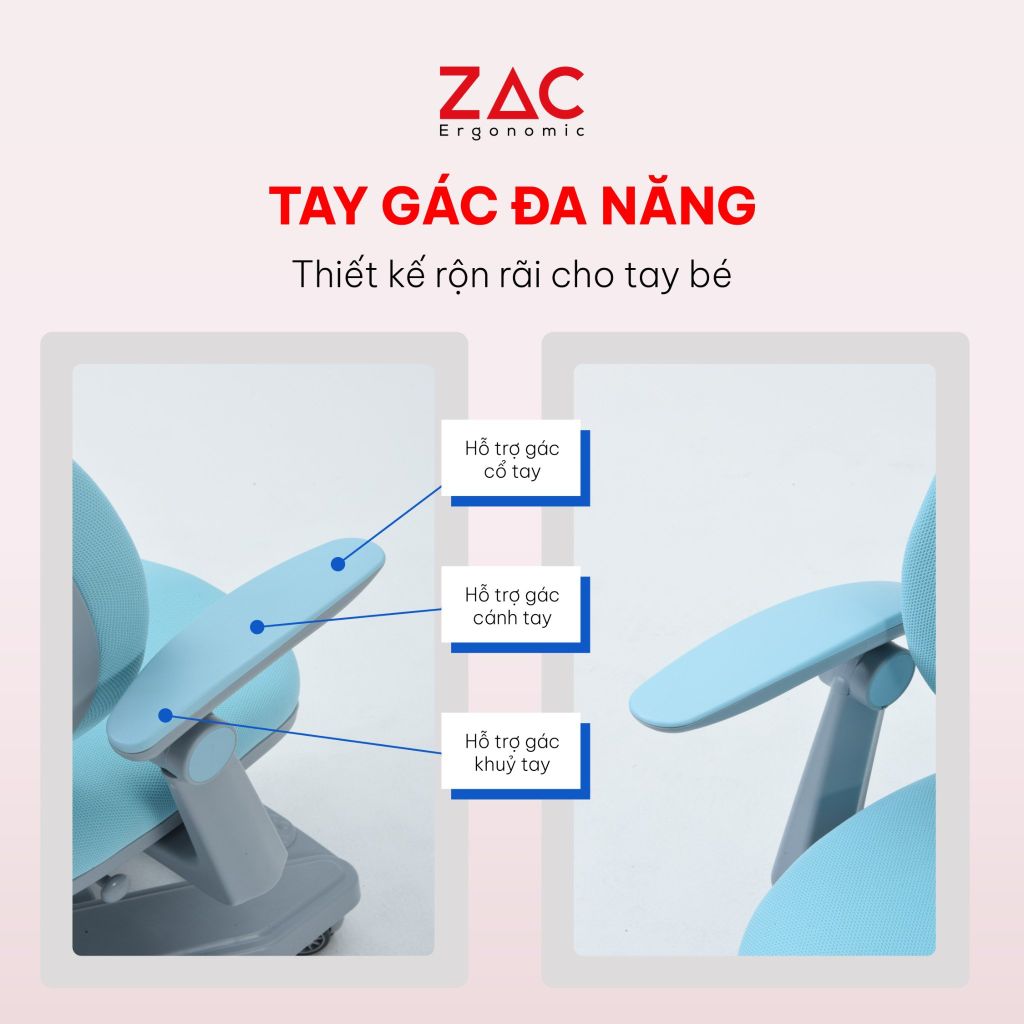 Combo Bàn Ghế ZAC Kids QJ120 và Y003 Blue