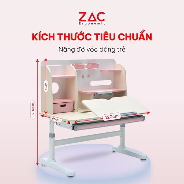  Bàn ZAC Kids GJHH120T Pink 