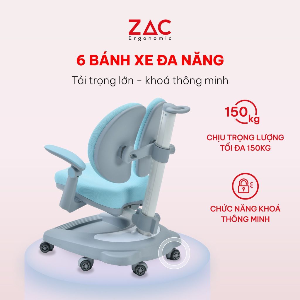 Combo Bàn Ghế ZAC Kids GJHH120T và Y003 Blue