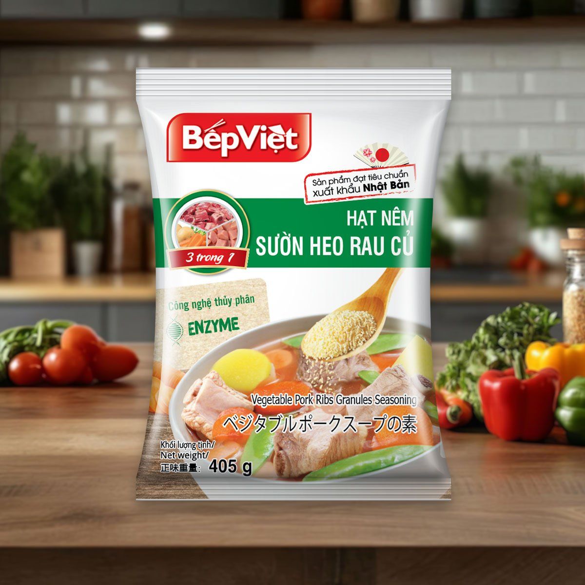  Hạt nêm sườn heo rau củ 405gr (xuất Nhật) 