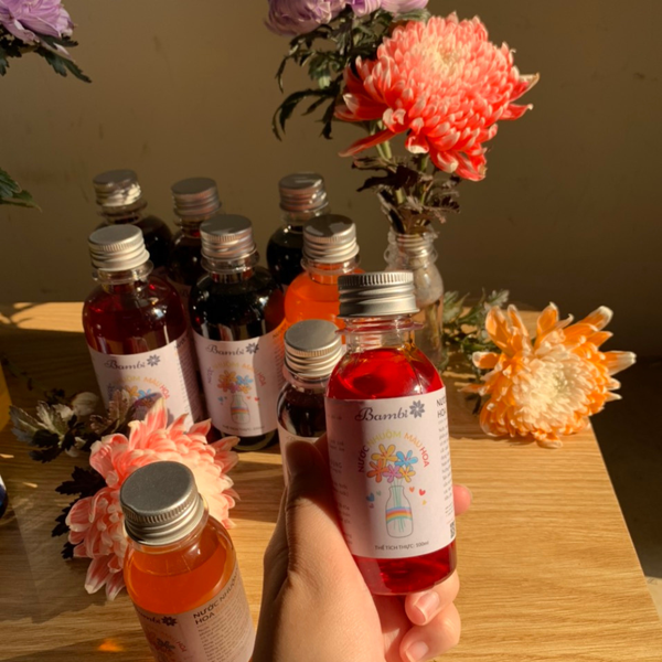  Nước Nhuộm Hoa Hữu Cơ Bambi Hana giúp đổi màu hoa chai nhỏ 100ml tiện lợi lên màu nhanh an toàn 