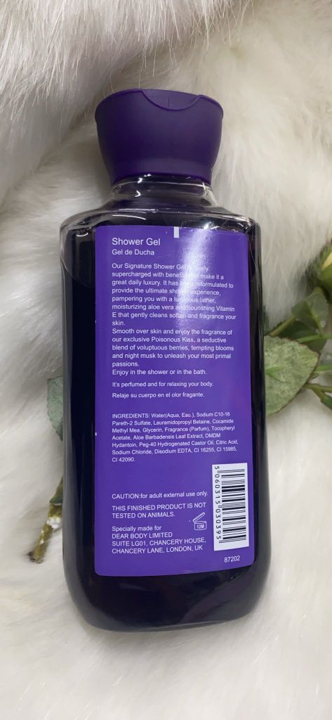 Sữa tắm nước hoa cao cấp Poisonous Kiss tím