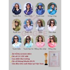 Áo chống nắng GUGEE 1 lớp - Xanh biển - XXL