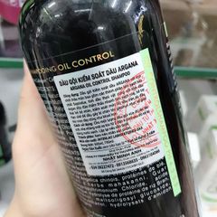 Dầu gội dầu xả Argana KIỂM SOÁT DẦU  mau xanh.