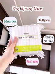 Bông tẩy trang Miniso 180 miếng