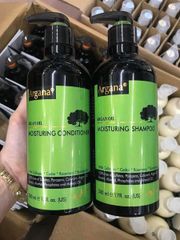 Dầu gội dầu xả Argana CẤP ẨM SIÊU MƯỢT  ( mau xanh)