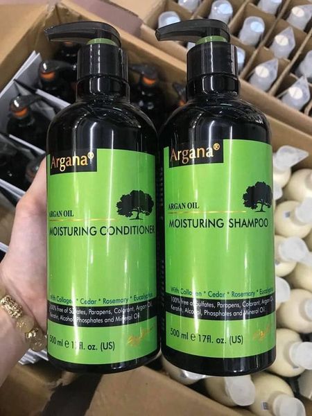 Dầu gội dầu xả Argana CẤP ẨM SIÊU MƯỢT ARAGAN