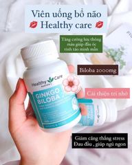 Viên uống BỔ NÃO GINKGO BILOBA 2000 HEALTHY CARE