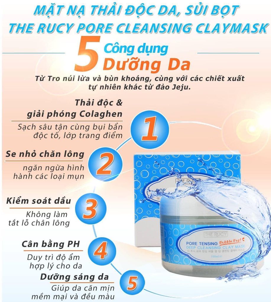 Mặt nạ thải độc, sủi bọt The Rucy