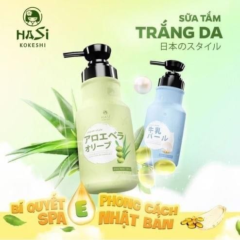 Sữa tắm trắng sáng và min da Hasi