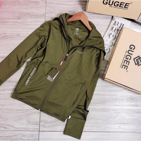 Áo chống nắng GUGEE 1 lớp - Xanh rêu - XL