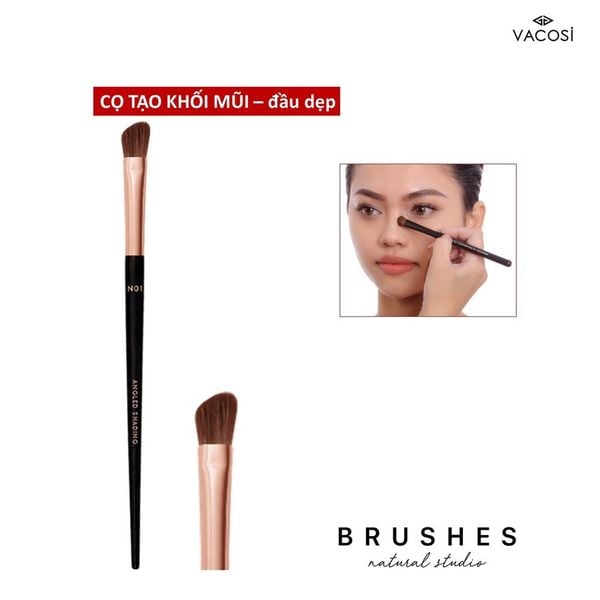 Cọ khối mũi, đầu dẹp N01 VACOSI