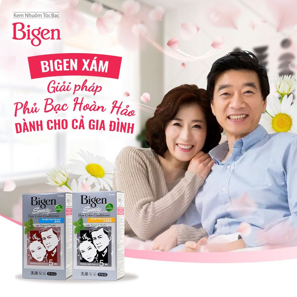 Kem nhuộm tóc Phủ bạc Bigen ( xám)