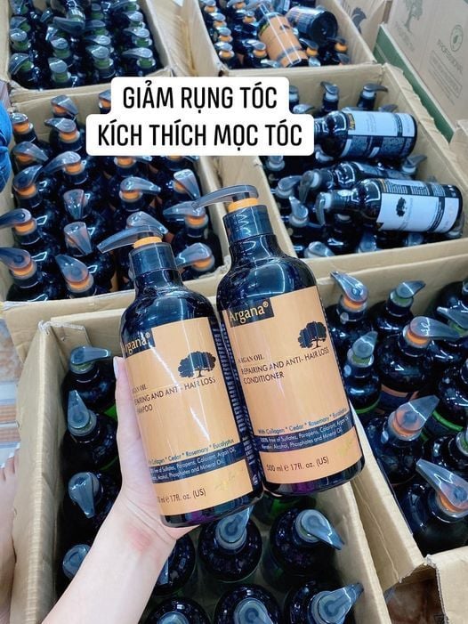 CẶP DẦU GỘI, XẢ PHỤC HỒI VÀ NGĂN RỤNG TÓC  Argana