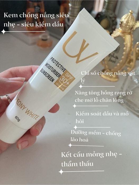 Kem chống nắng PEONY WHITE COLLAGEN vật lý siêu mịn NANO.