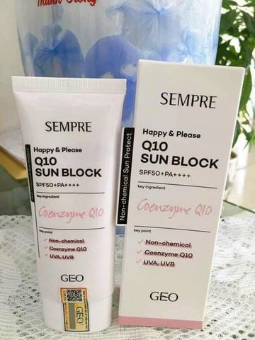 Kem chống nắng GEO SEMPRE  trang điểm chống lão hóa spf 50+PA+++