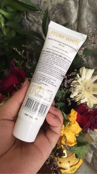 Kem chống nắng PEONY WHITE COLLAGEN vật lý siêu mịn NANO.