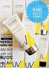 Kem chống nắng GEO SEMPRE  trang điểm nâng tông dành cho da dầu và da có  mụn  SPF  50+PA+++